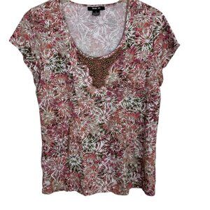 Style & Co Women's Blouse Color Print  Size Large Sku 2370